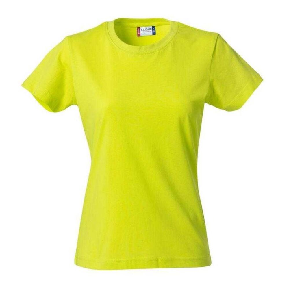 Clique Womens/Ladies Plain T-Shirt / Visibility Green